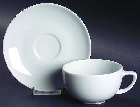 Whitepot Flat Cup & Saucer Set