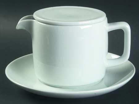 Whitepot Sauce Boat & Lid with Underplate