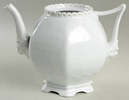 White Full Lace Teapot No Lid