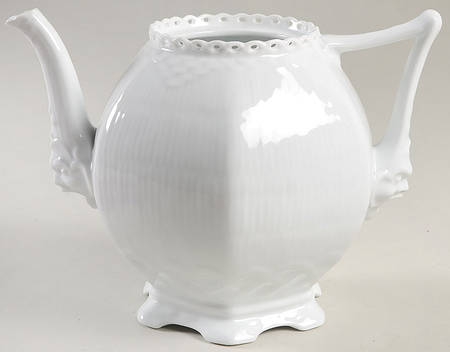 White Full Lace Teapot No Lid