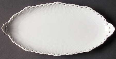 White Full Lace Asparagus Server/Tray
