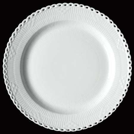 White Full Lace 13" Chop Plate (Round Platter)