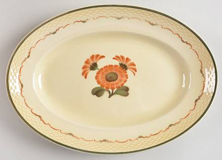 Zinnia 11" Oval Serving Platter