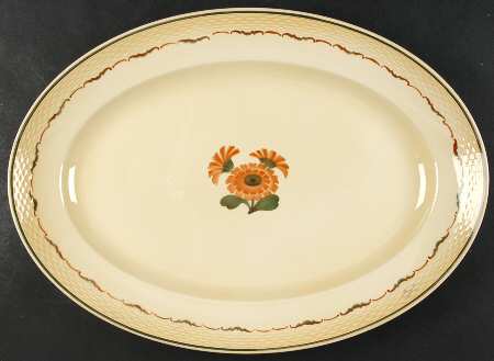 Zinnia 17" Oval Serving Platter