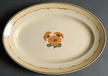 Zinnia 14" Oval Serving Platter