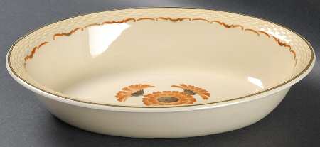 Zinnia 9" Oval Vegetable Bowl