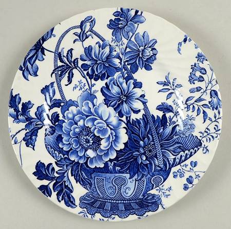 Charlotte Blue On White Salad Plate