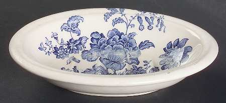 Charlotte Blue On White Soap Dish