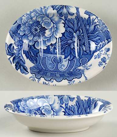 Charlotte Blue On White Soap Dish
