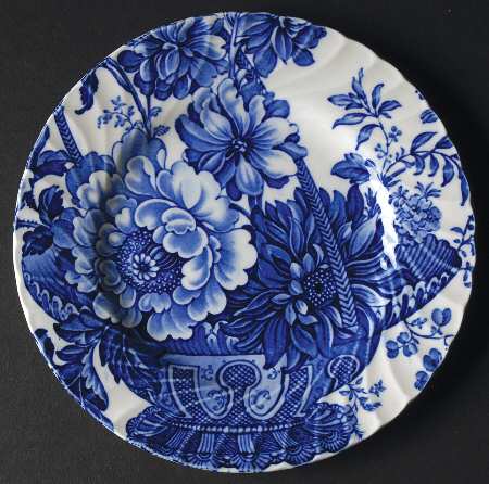 Charlotte Blue On White Bread & Butter Plate