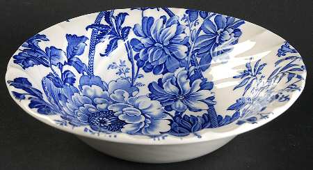Charlotte Blue On White Coupe Cereal Bowl