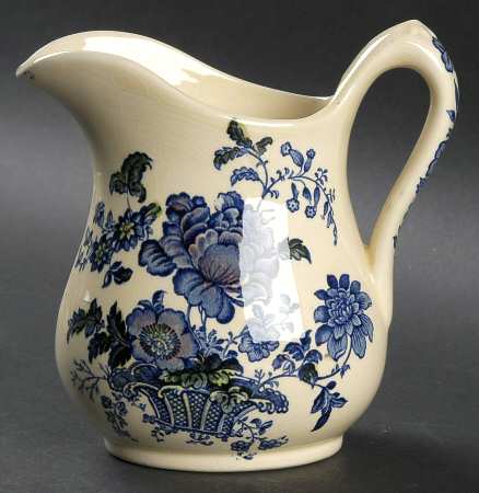 Charlotte Blue Multicolor On Cream Pitcher