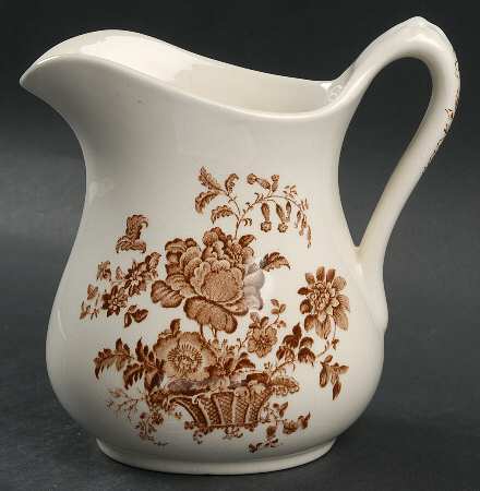 Charlotte Brown On White Small Pitcher