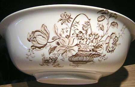 Charlotte Brown On White 11" Round Bowl