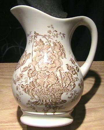 Charlotte Brown On White Pitcher