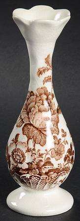Charlotte Brown On White 5" Bud Vase