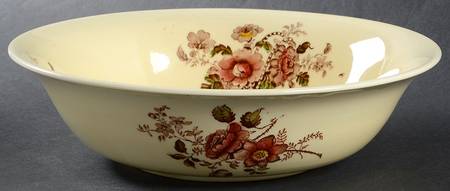 Charlotte Brown Multicolor 8" Round Vegetable Bowl