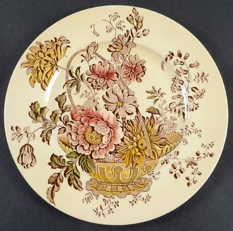 Charlotte Brown Multicolor Dinner Plate