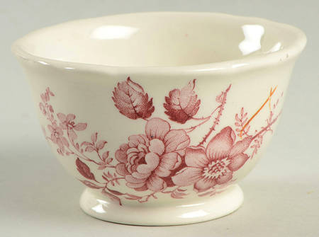 Charlotte Red On White Mini Open Sugar Bowl