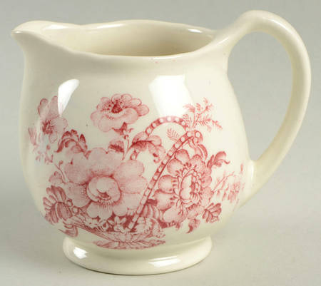 Charlotte Red On White Mini Creamer
