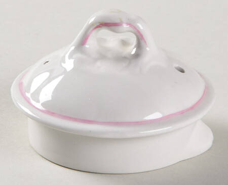Charlotte Red On White Lid for Teapot