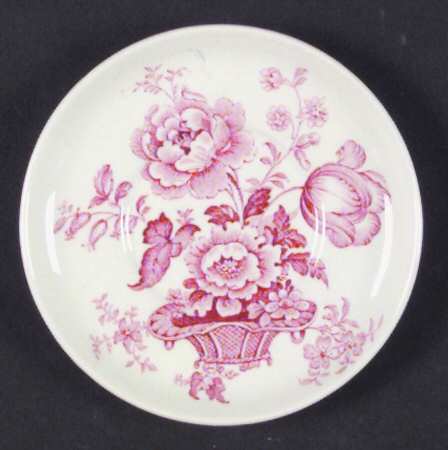 Charlotte Red On White Saucer for Demitasse Cup