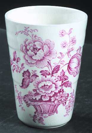 Charlotte Red On White Tall China Tumbler