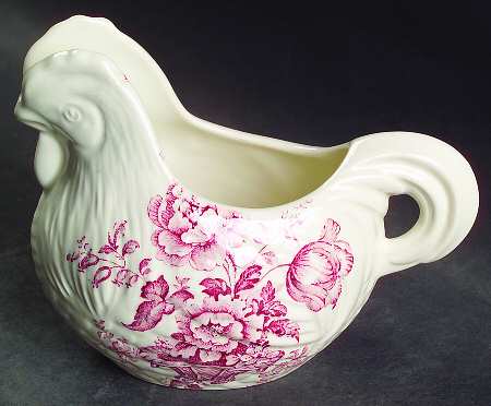 Charlotte Red On White Rooster Creamer