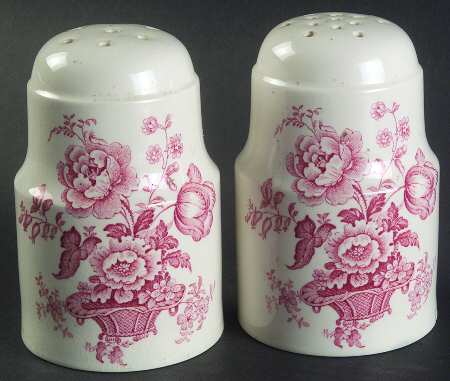 Charlotte Red On White Oversized Salt & Pepper Set