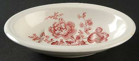 Charlotte Red On White Soap Dish