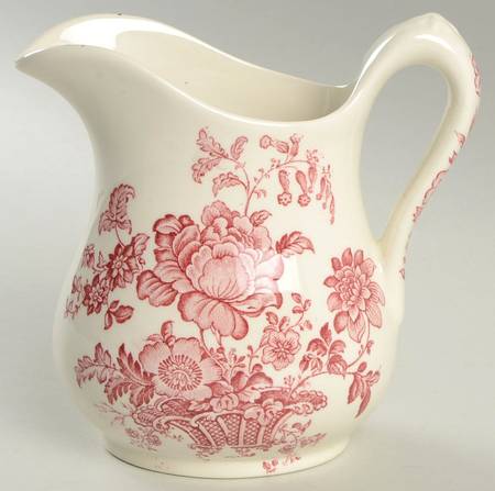 Charlotte Red On White 16 Oz Pitcher
