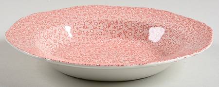 Country Chintz Pink Rim Soup Bowl