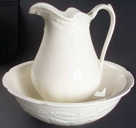 Wheat (Cream) Large Pitcher & Bowl Set