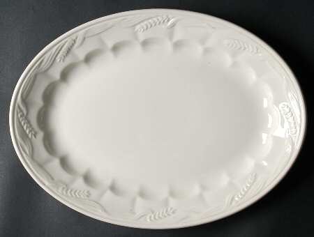 Wheat (Cream) 14" Oval Serving Platter