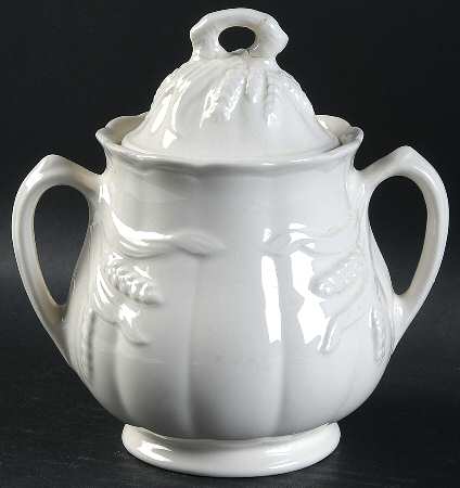Wheat (Cream) Sugar Bowl & Lid