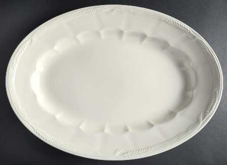 Wheat (Cream) 16" Oval Serving Platter