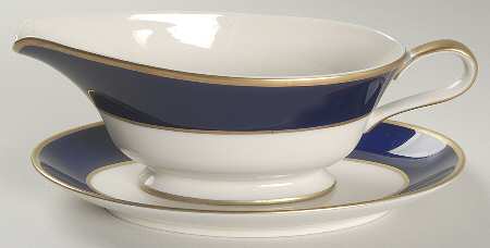 Cobalt Blue Gravy Boat & Underplate