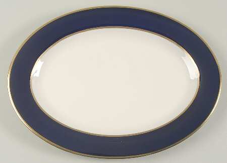 Cobalt Blue 14" Oval Serving Platter