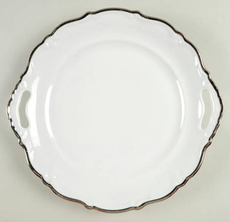 Elegance (Platinum) Handled Cake Plate