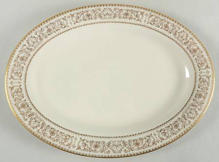 Gold Accent 14" Oval Serving Platter