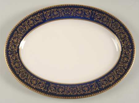 Heritage Cobalt Blue 14" Oval Serving Platter