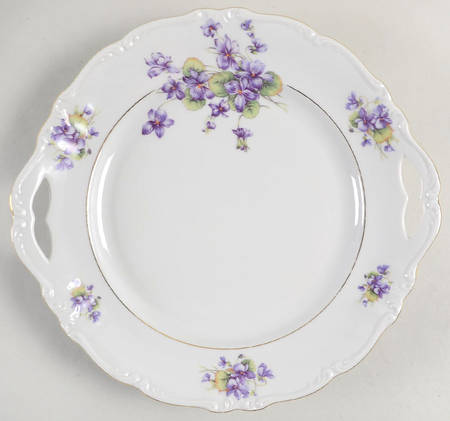 Violet of The Alps Handled Cake Plate