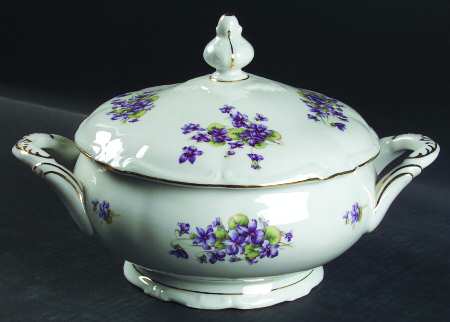 Violet of The Alps Round Covered Vegetable