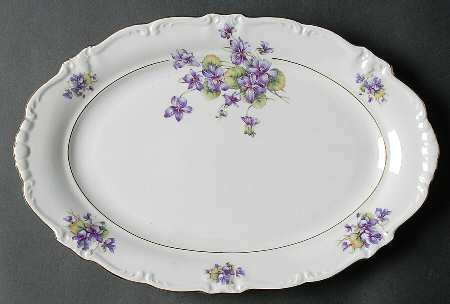 Violet of The Alps 13" Oval Serving Platter
