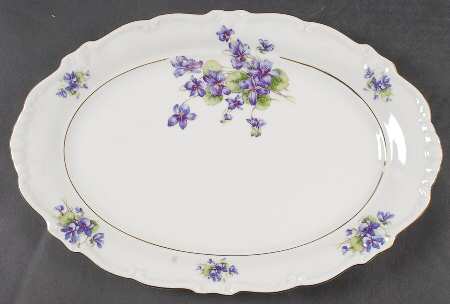 Violet of The Alps 12" Oval Serving Platter
