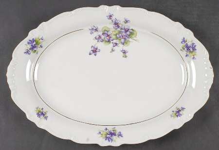 Violet of The Alps 15" Oval Serving Platter