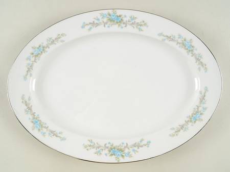 Blue Fantasy 13" Oval Serving Platter