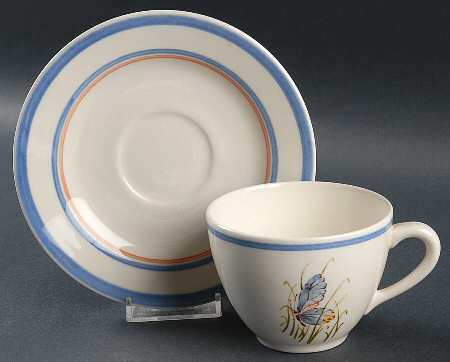 Medina Butterfly Flat Cup & Saucer Set