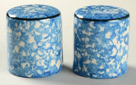 Town and Country Blue (Black Trim) Salt & Pepper Set