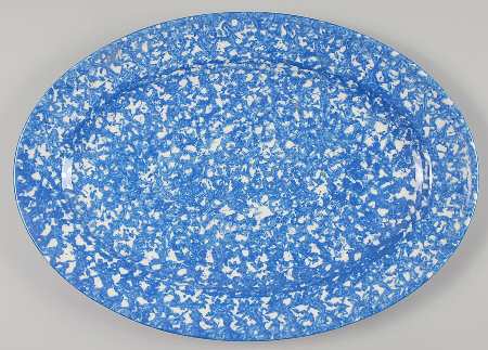 Town and Country Blue (No trim) 15" Oval Serving Platter